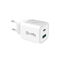Celly Kućni punjač TC2USBUSBC20W WH